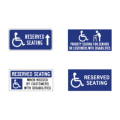 ADA Directional Signs ADA Directional Braille Signs Custom Braille ADA Signs With High Quality Table Labels and Signs
