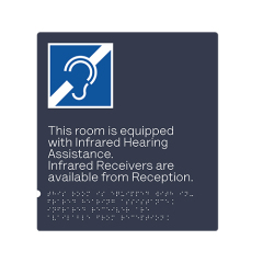 Customized Signs Unisex Braille Restroom Sign - Bathroom Sign with Double Sided 3M Tape