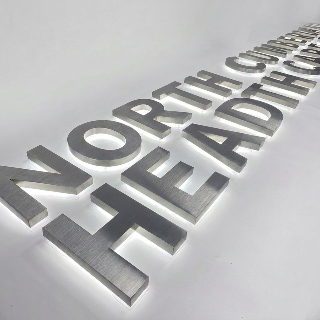 Acrylic Back Recessed Backlit Letter