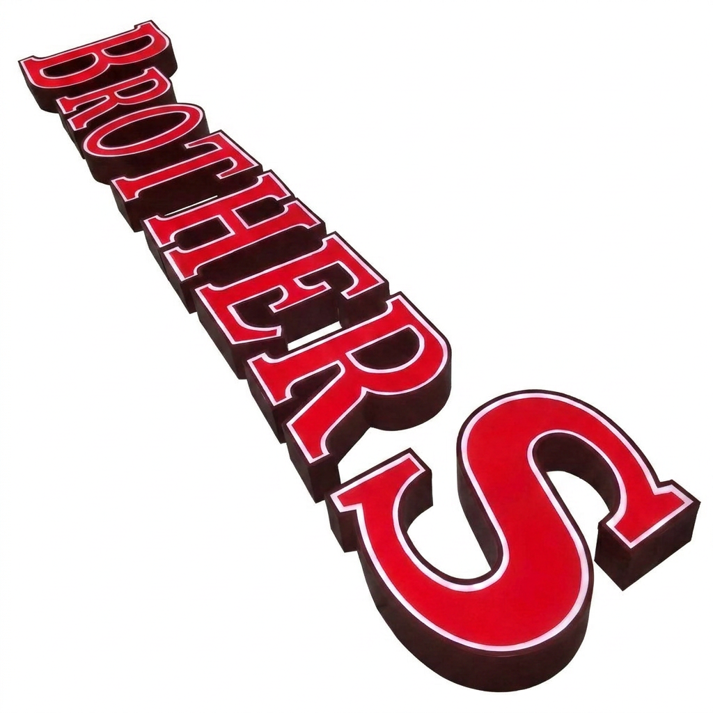 Led channel letters customized rim face-lit signage business brand name signs lighting