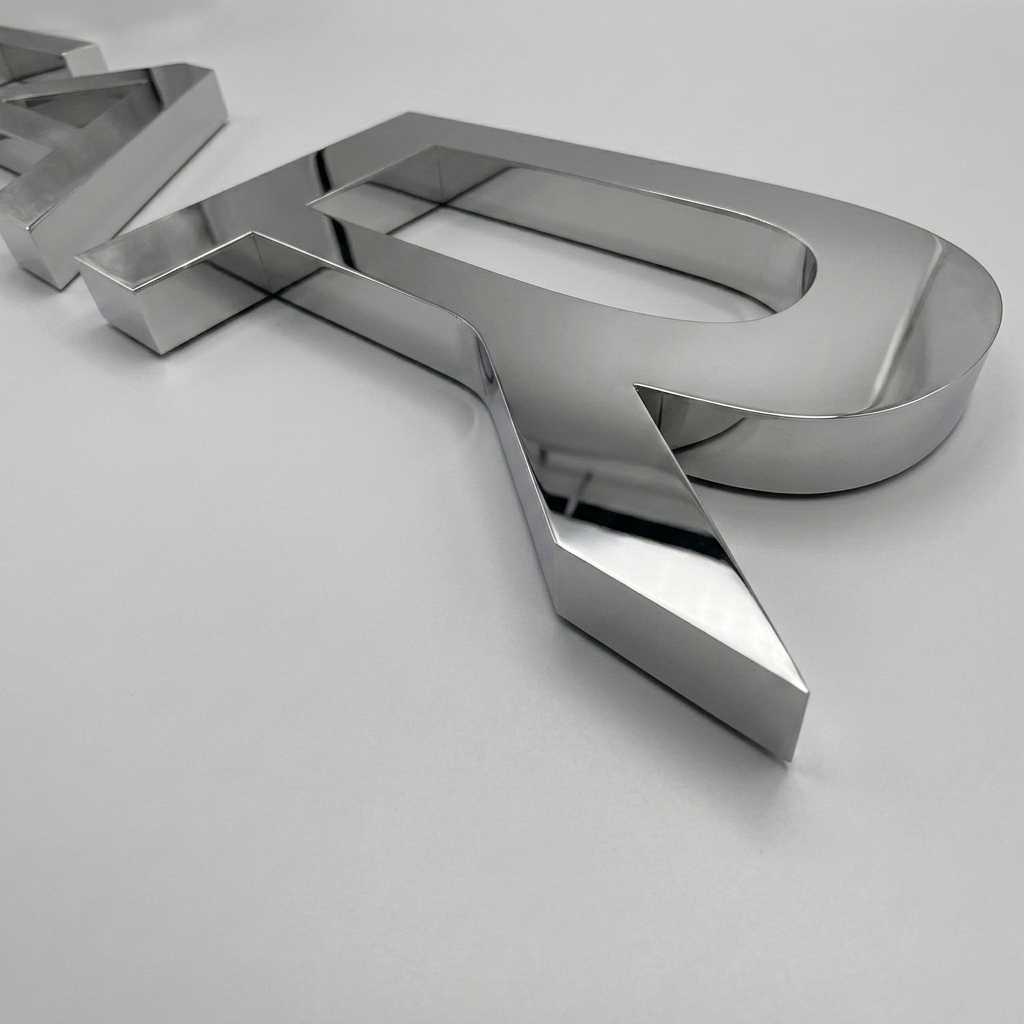 custom stainless steel metal letter 3d sign stainless steel electroplate sign letters