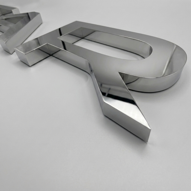custom stainless steel metal letter 3d sign stainless steel electroplate sign letters