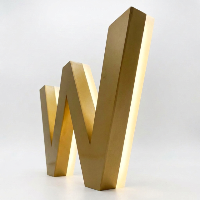 Découpe Laser personnalisée 3D métal titane LED rétro-éclairé signalisation en acier inoxydable lettre mur Logo signes