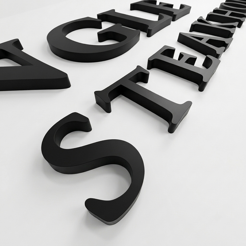 custom advertising metal logo signs stainless steel letter