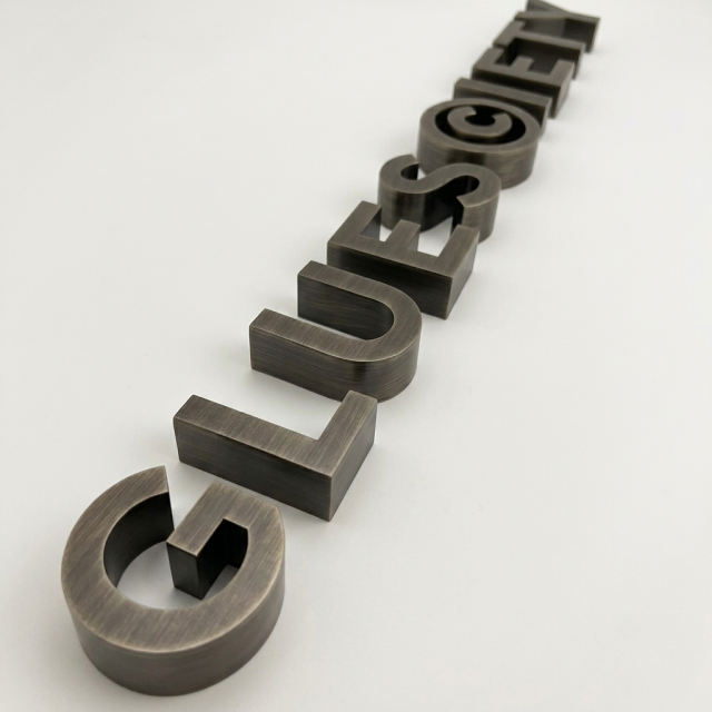 30mm high electroplated color 3d signs stainless steel letters