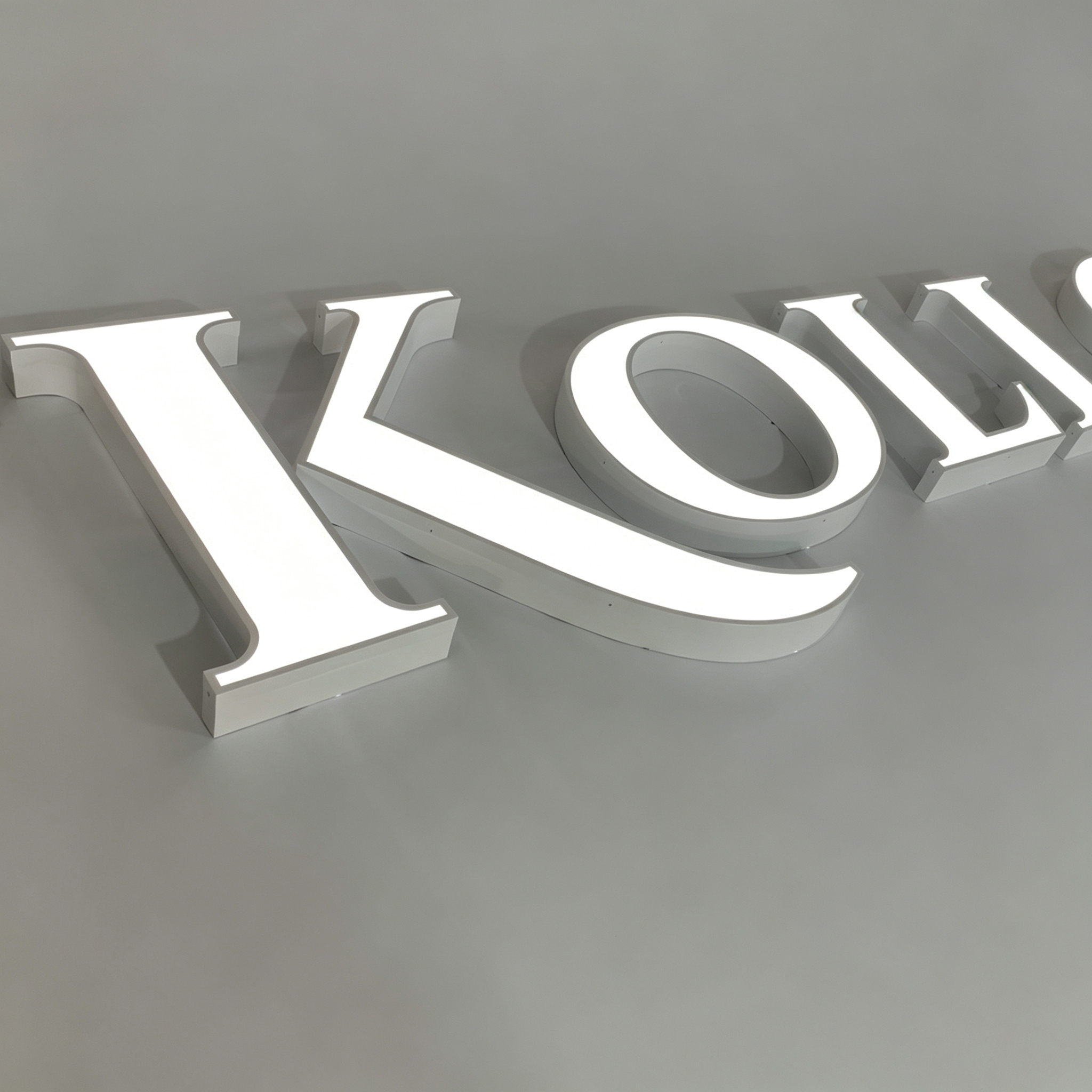 Shop-Front-Acryl-LED-Kanal-Buchstabe, 3D-Frontbeleuchtung, Zierkappe, LED-Schild-Dekor