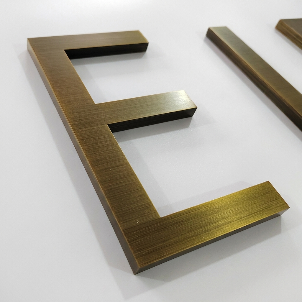 Customized Electroplated color 3d building up signs metal letters signs 3d metal custom signs