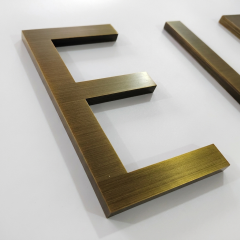 Customized Electroplated color 3d building up signs metal letters signs 3d metal custom signs