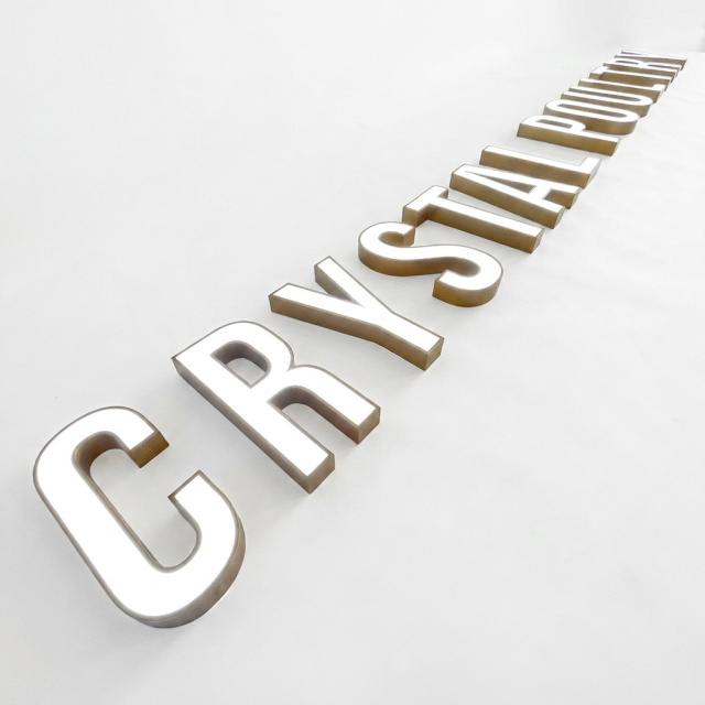 Aluminum Trim-cap Channel Illuminated Letters Logo Storefront 3d Letter Signage Letter