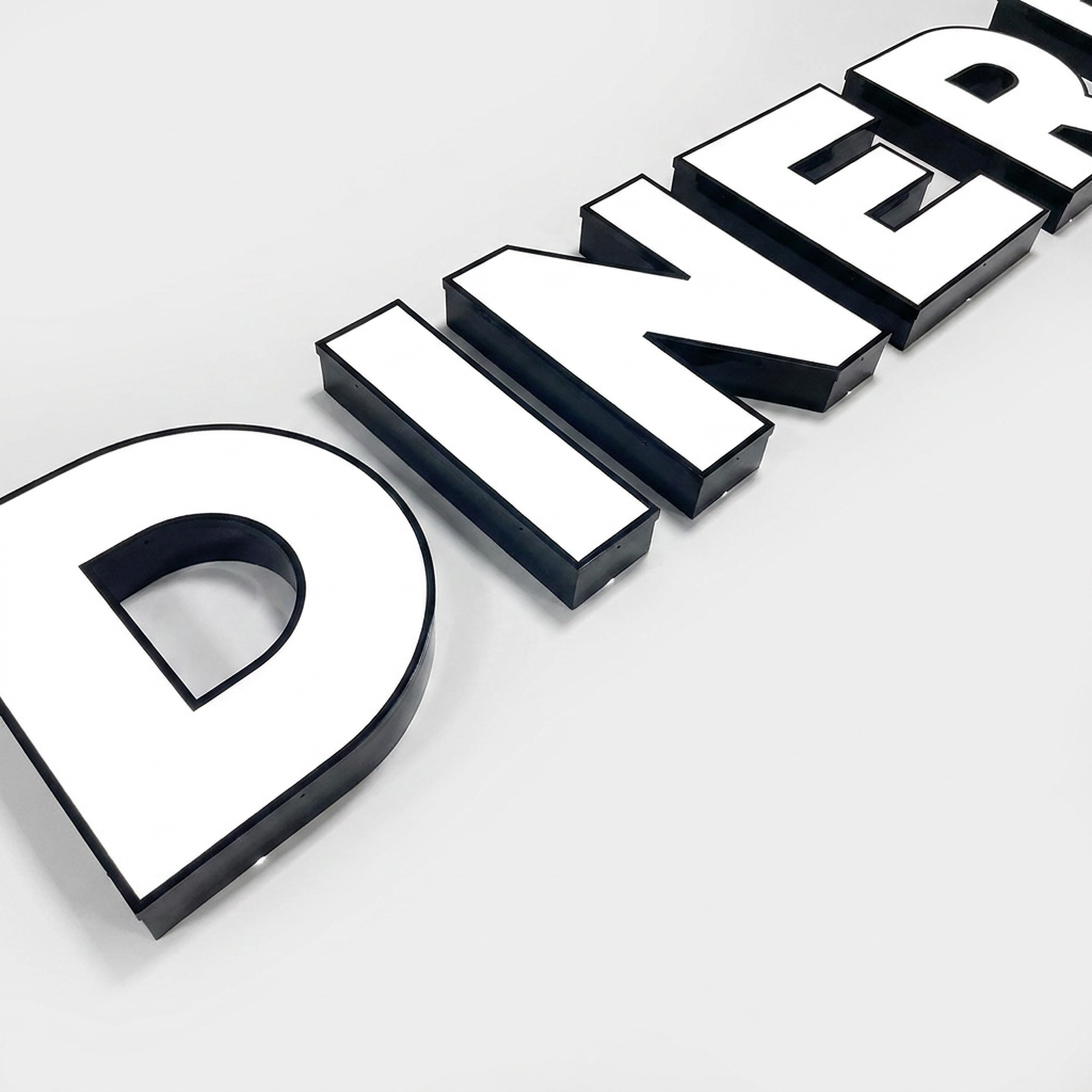Customized Led Channel letters acrylic face-lit signage shopfront illuminated letters outdoor use signs lighting