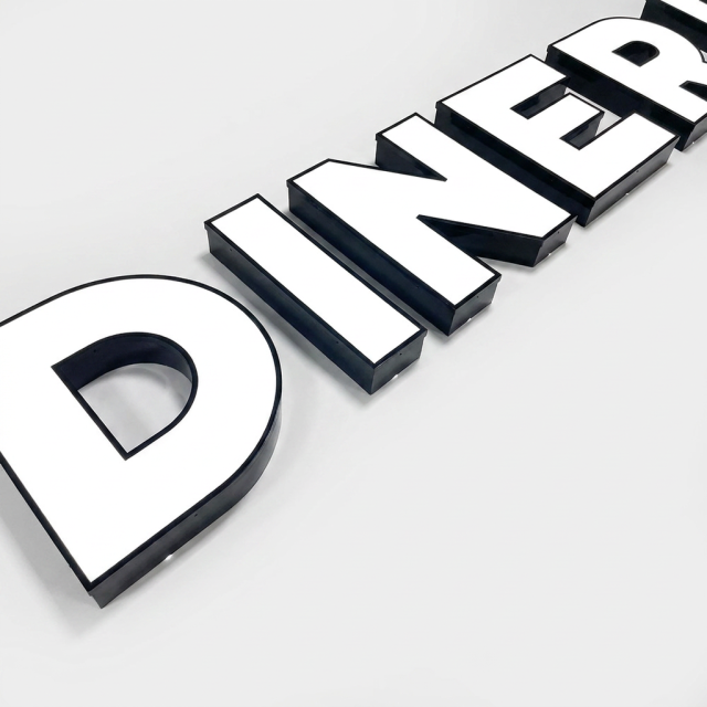 Customized Led Channel letters acrylic face-lit signage shopfront illuminated letters outdoor use signs lighting