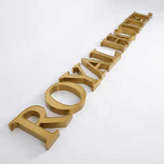 Electroplated face lit letters shopfront illuminated 3d signs led retail rim face lit signs lighting outdoor use