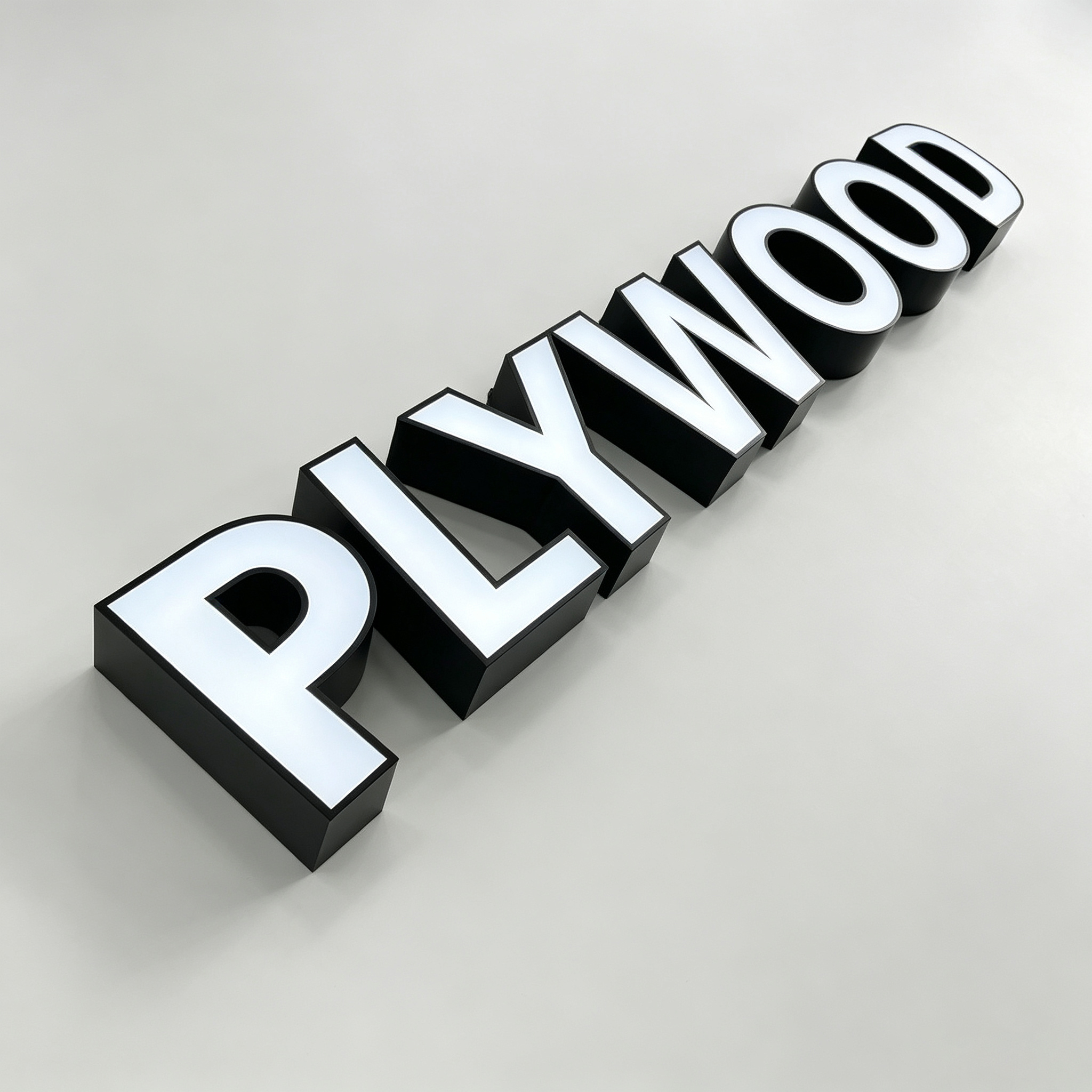 Customized Outdoor face lit letters company front illuminated letters waterproof business channel letters signs