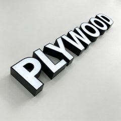 Customized Outdoor face lit letters company front illuminated letters waterproof business channel letters signs