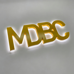 Produit personnalisé 3d signe en acier inoxydable rétro-éclairé en métal numéro de maison acrylique Led lettre lumineuse