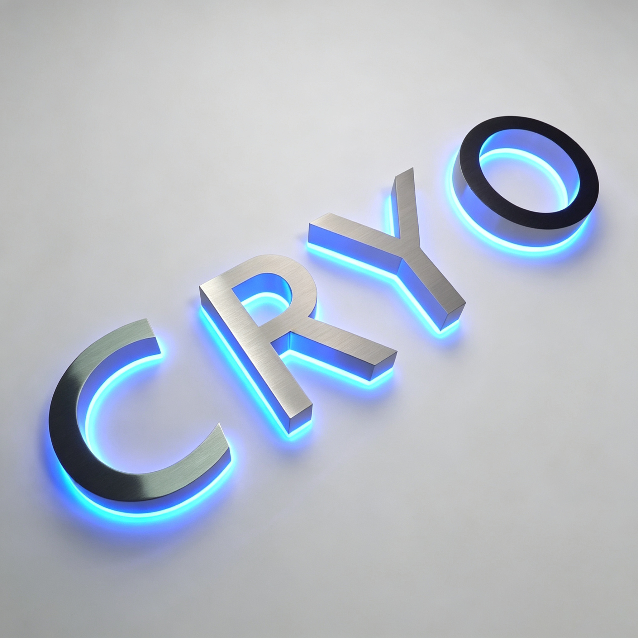 Customized logo illuminated letters warm white lighting signs for brand name sign light