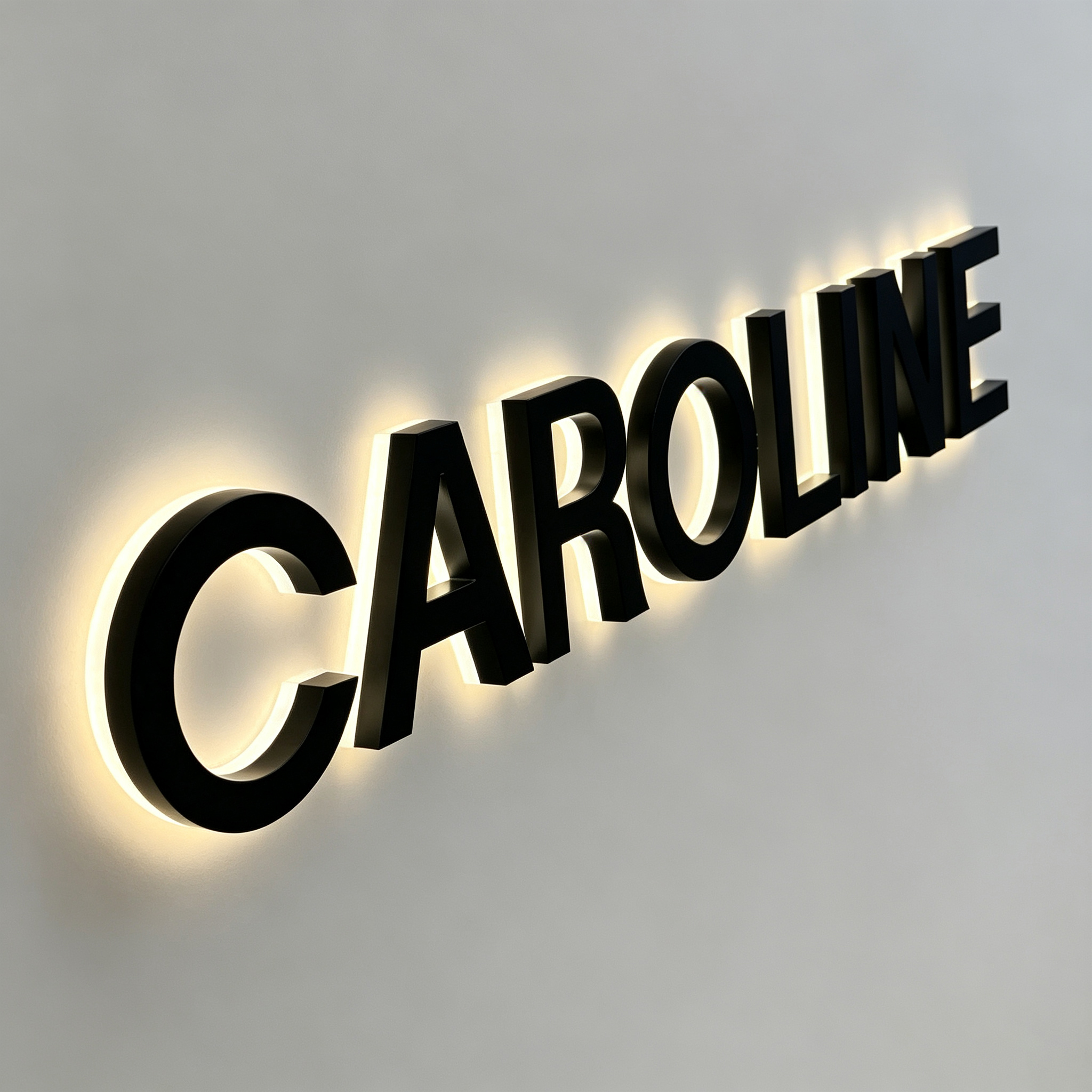 Acrylic Back Raised Backlit Letter