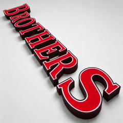 Led channel letters customized rim face-lit signage business brand name signs lighting