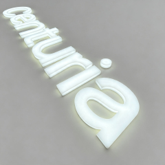 3D Embossing outdoor signboard logo signage acrylic sign 3d fulllit light sign led letters
