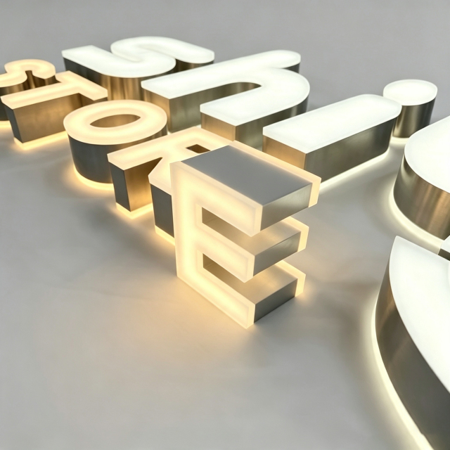 Rimless Face And Back Lit Channel Letter
