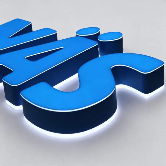 Rimless Face And Back Lit Channel Letter