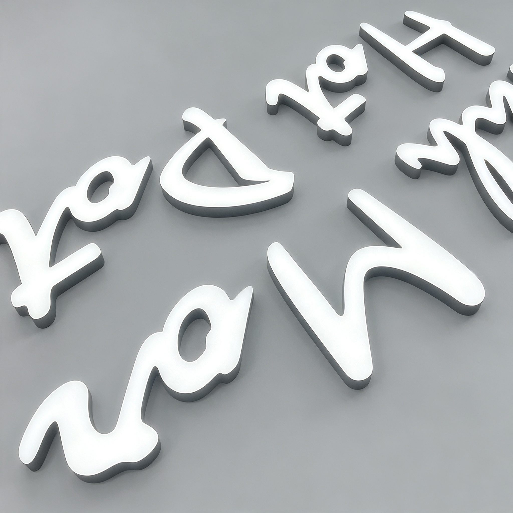 Lettres de bloc Facelit sur mesure LED grand signe de lettre signes lumineux acryliques debout libres
