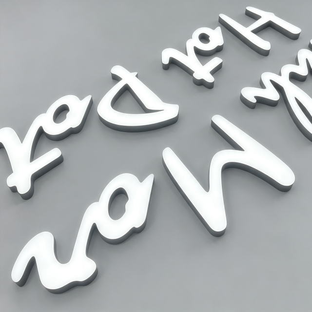 Lettres de bloc Facelit sur mesure LED grand signe de lettre signes lumineux acryliques debout libres