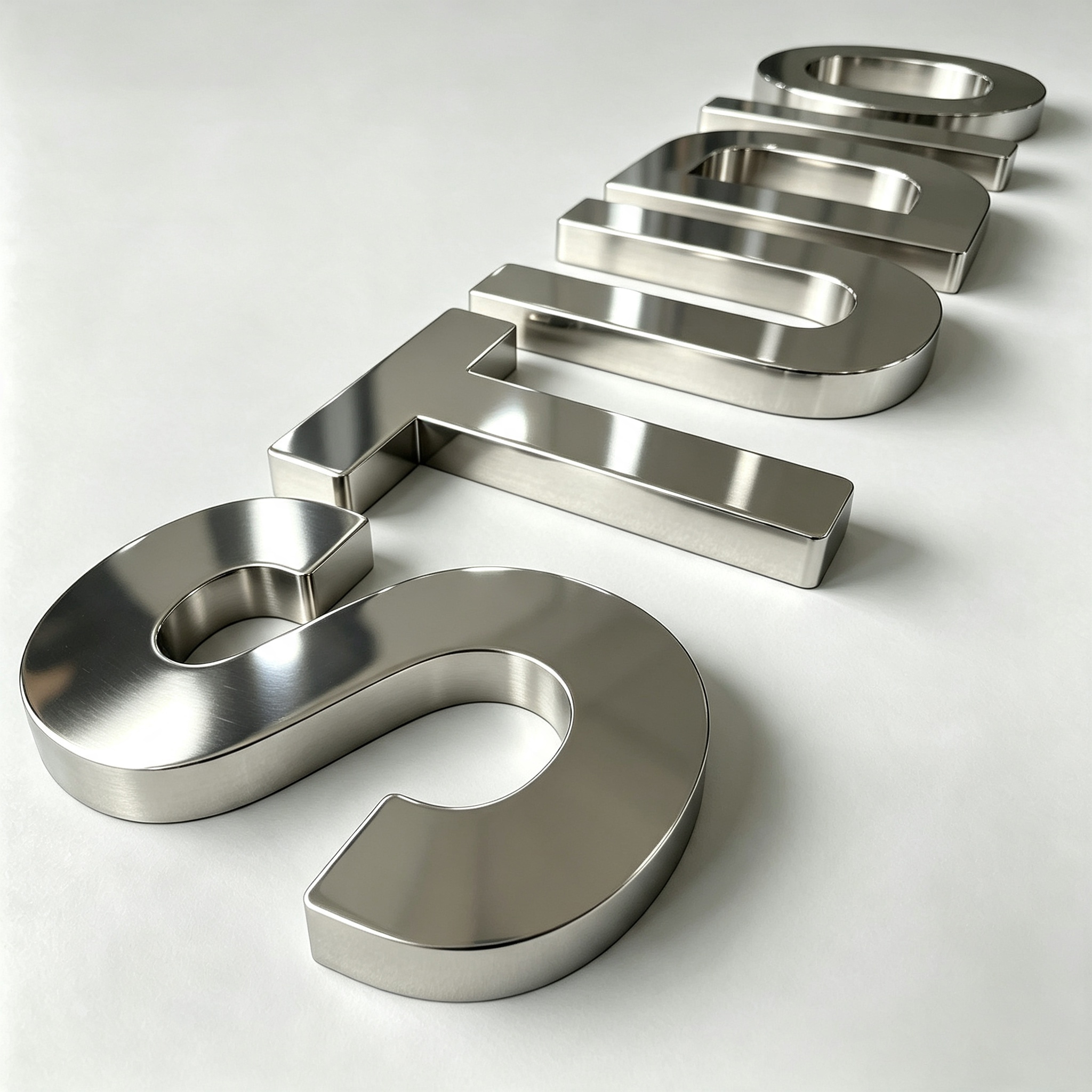 Stainless Steel Flat Cut Letter