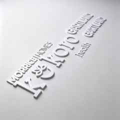 Lettres en acier inoxydable galvanisées en titane noir de haute qualité, pour nom d'hôtel, signe 3D en métal