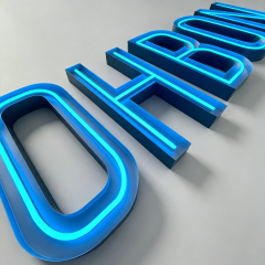 180°Acrylic Neon Sign with letter casing