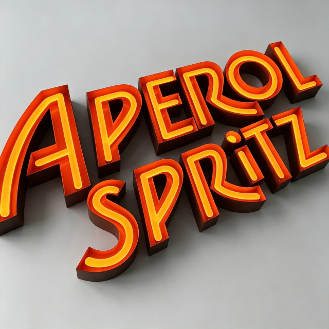 180°Acrylic Neon Sign with letter casing