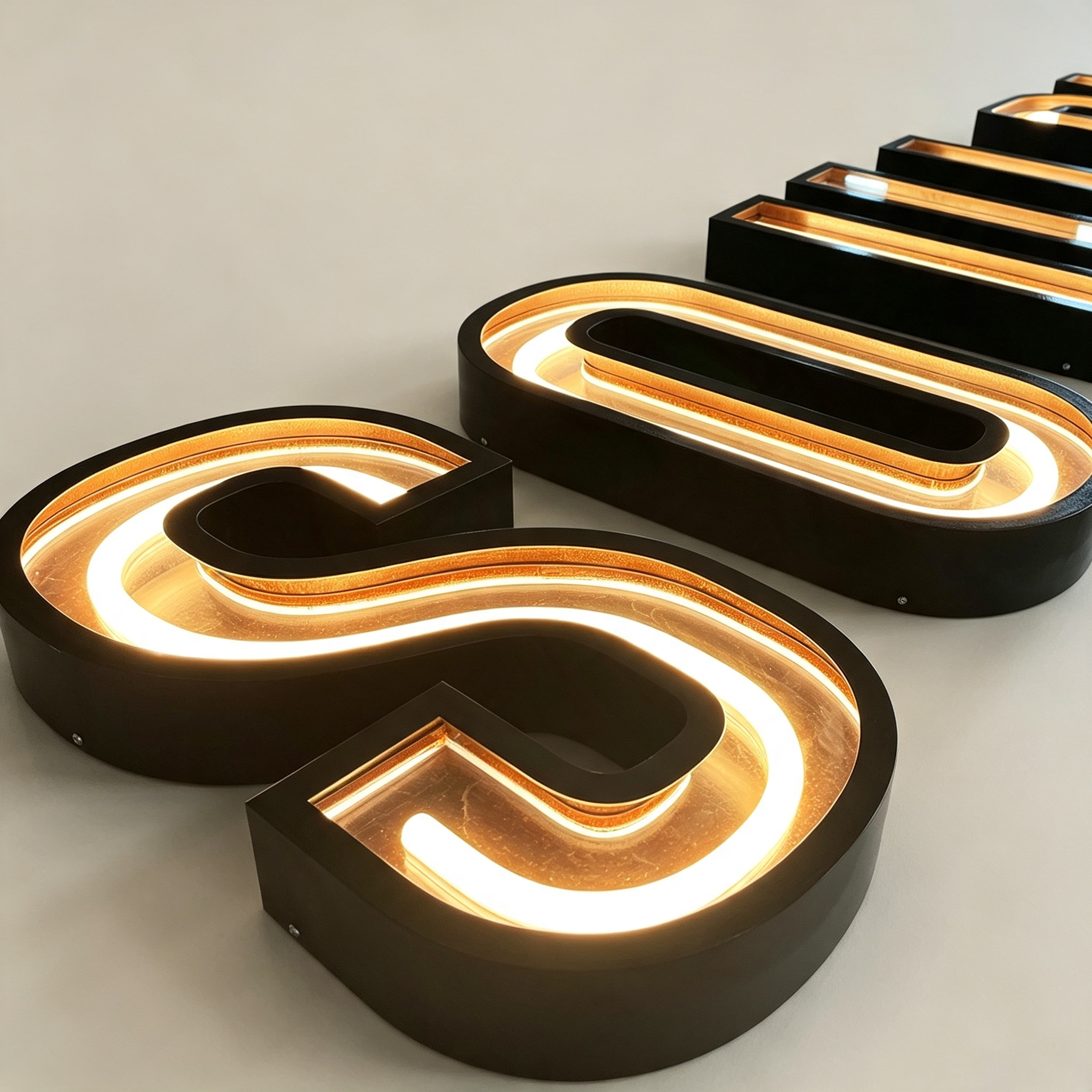 Flex Neon Signs with letter casing