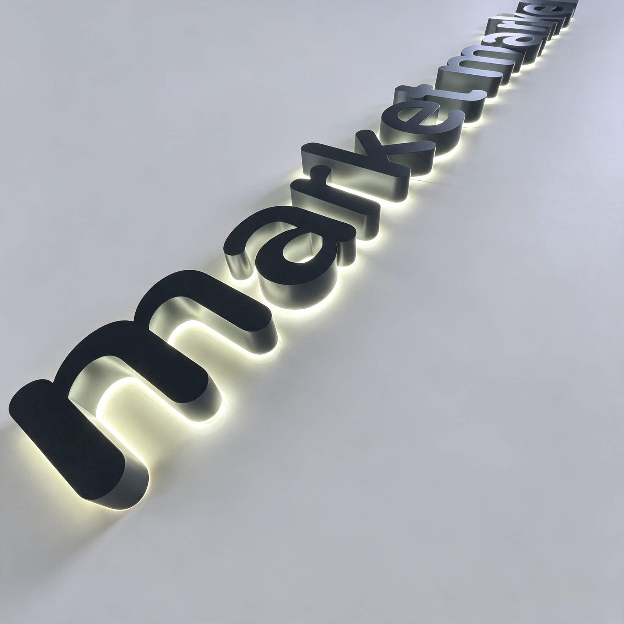 Acrylic Back Recessed Backlit Letter