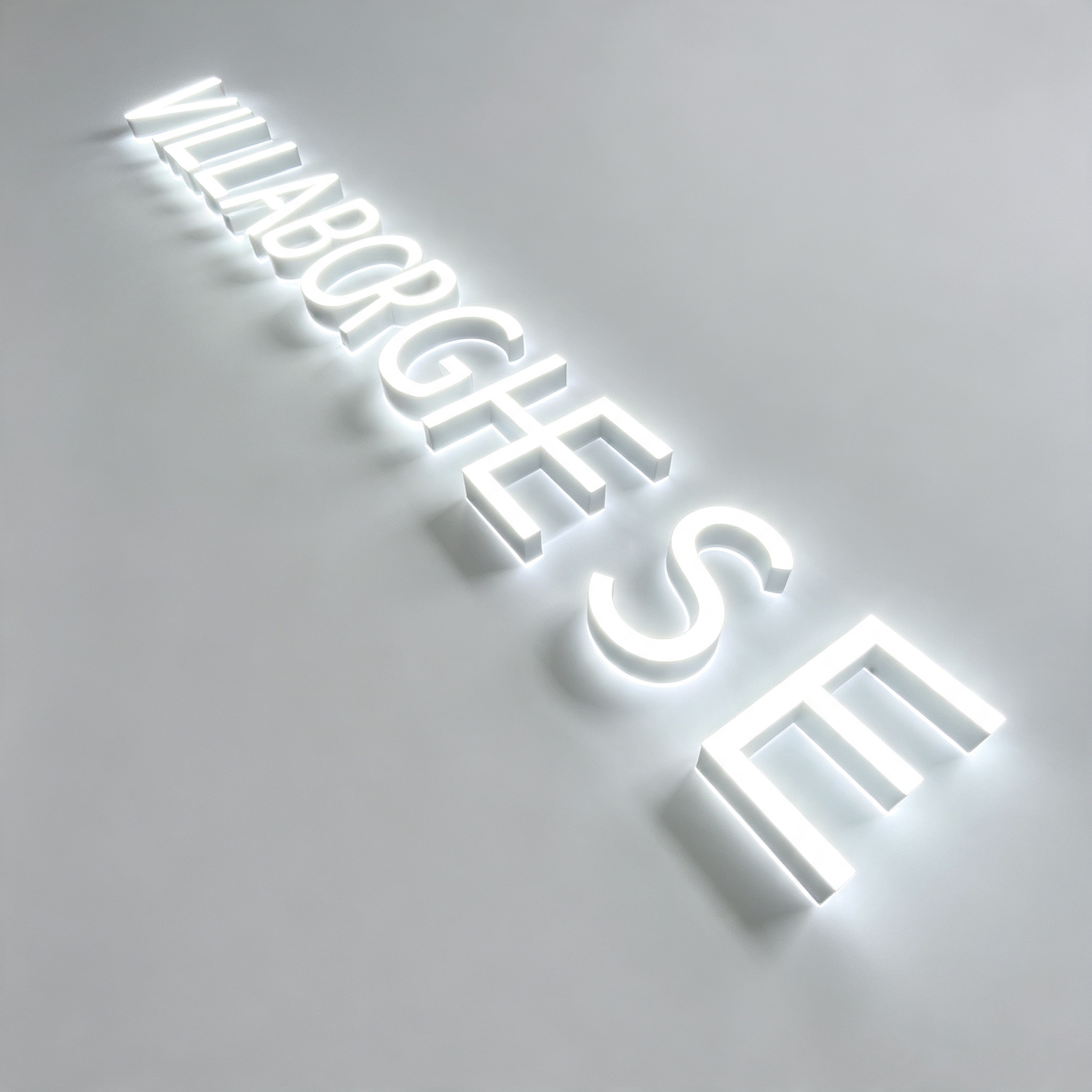 Block Face And Back Lit letter