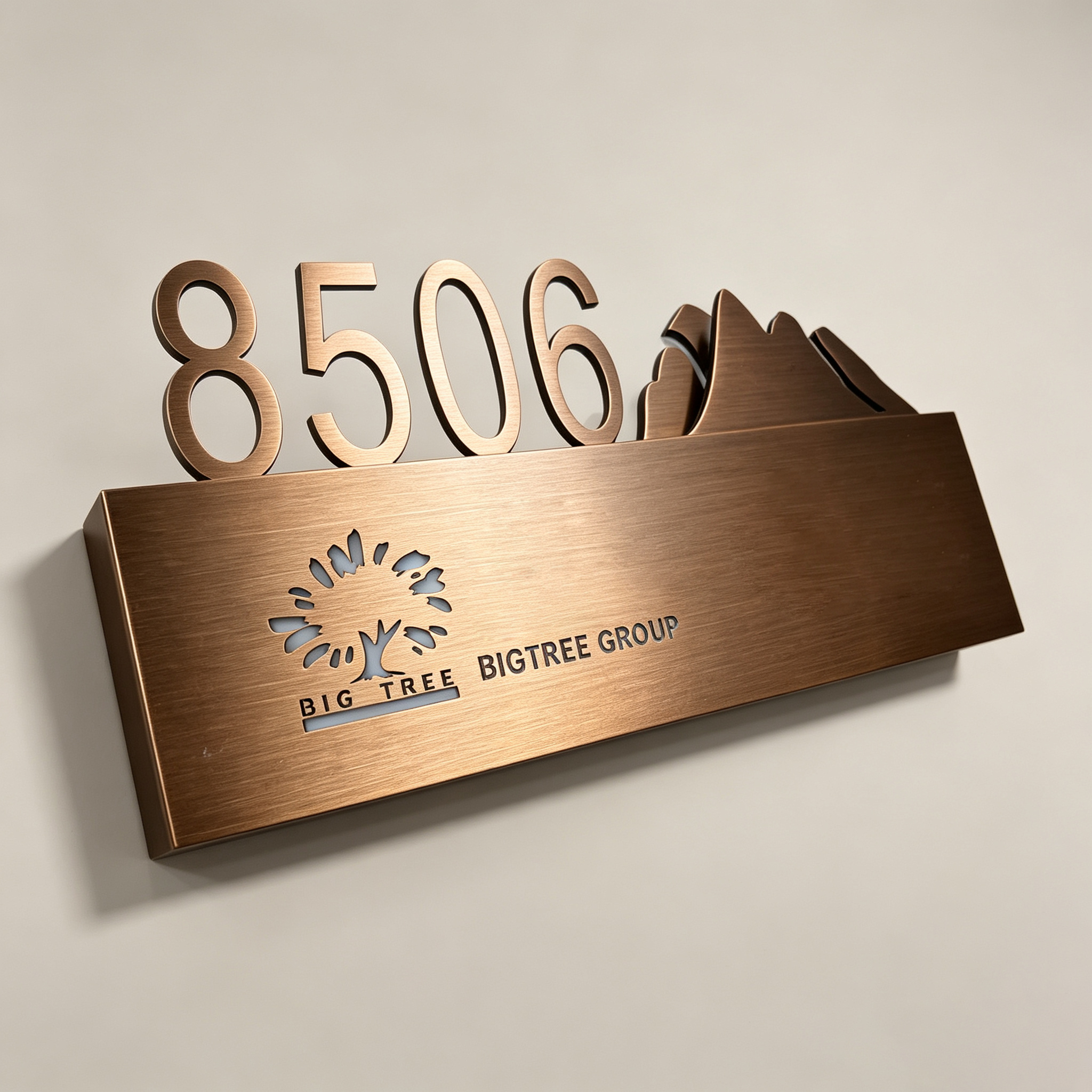 Custom Hotel Apartment Room Number Acrylic Aluminum