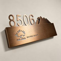 Custom Hotel Apartment Room Number Acrylic Aluminum