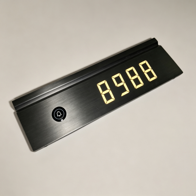 LED Digital Hotel Room Number Door Plate with Touch Doorbell