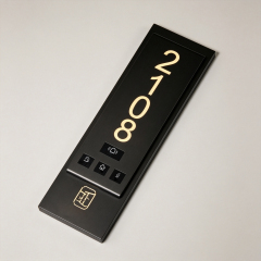 LED Backlit Hotel Room Number Door Plate with Multi‑Function Touch Buttons