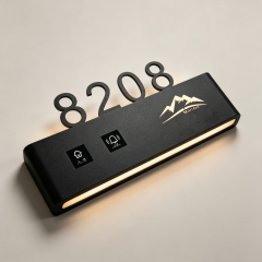 LED Backlit Hotel Room Number Sign with Halo Effect