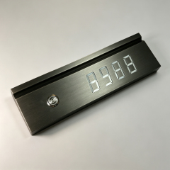LED Digital Hotel Room Number Door Plate with Touch Doorbell