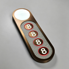 Brushed Bronze Multi‑Digit LED Hotel Room Number Plate With Indicator Light