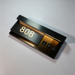 Layered LED Backlit Hotel Room Number Plate