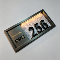 Vertical Backlit Hotel Room Number Plate