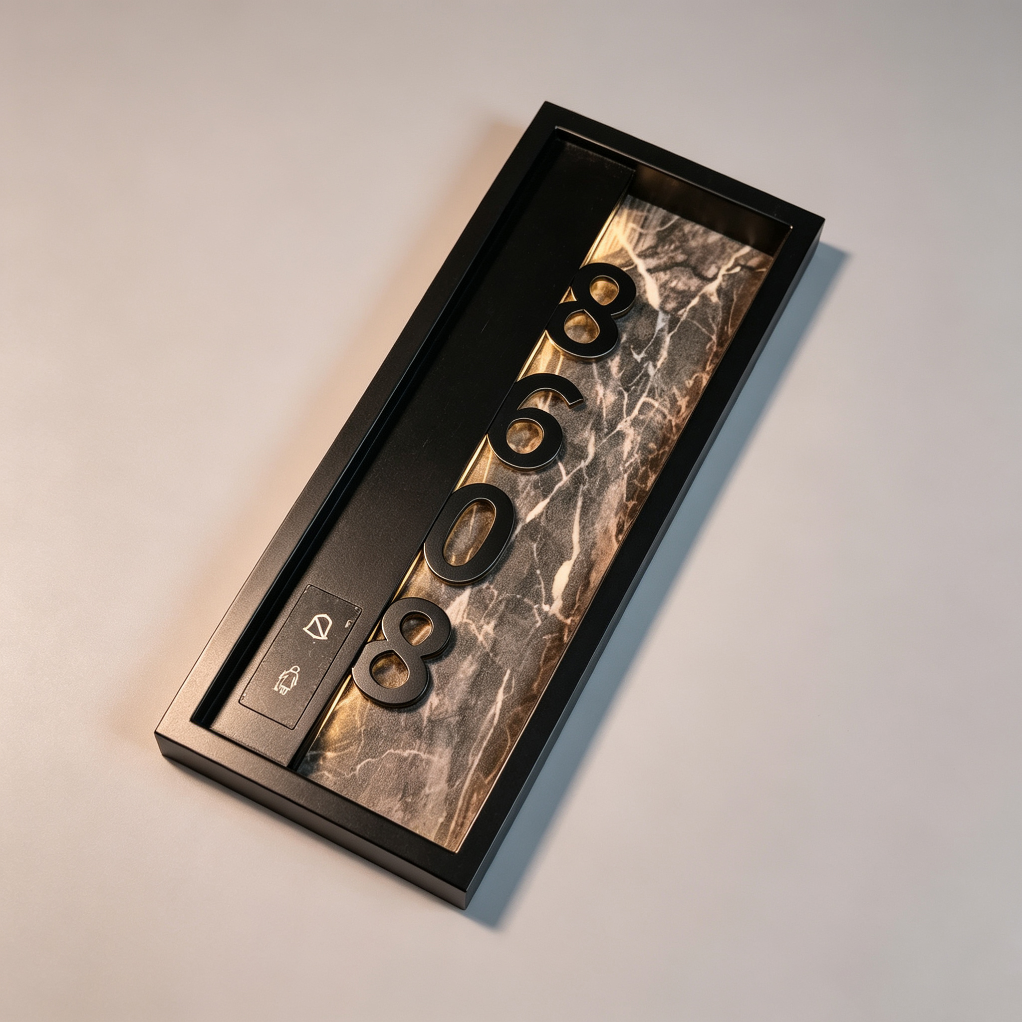 Vertical Backlit Hotel Room Number Door Sign