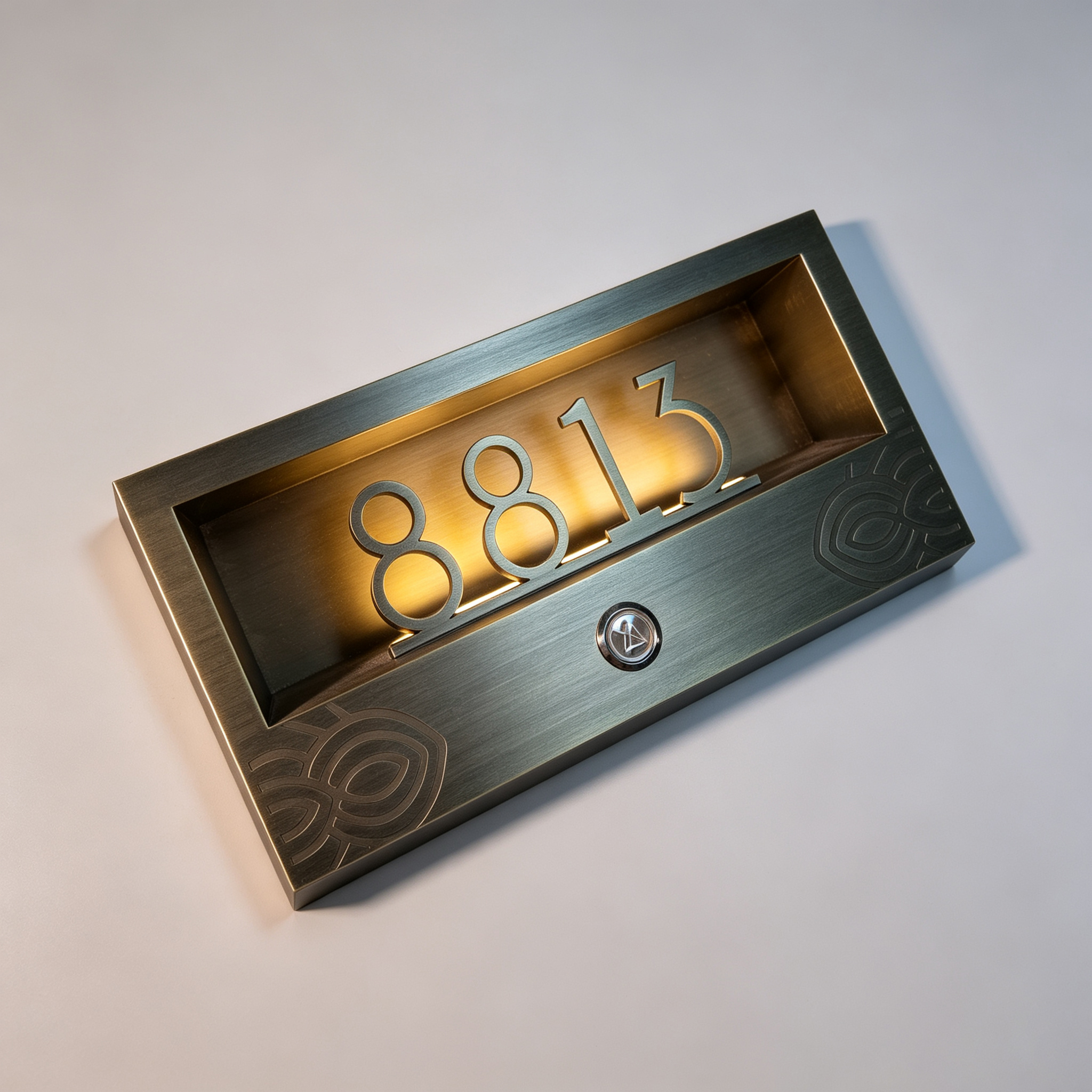 Recessed Backlit Hotel Room Number Sign