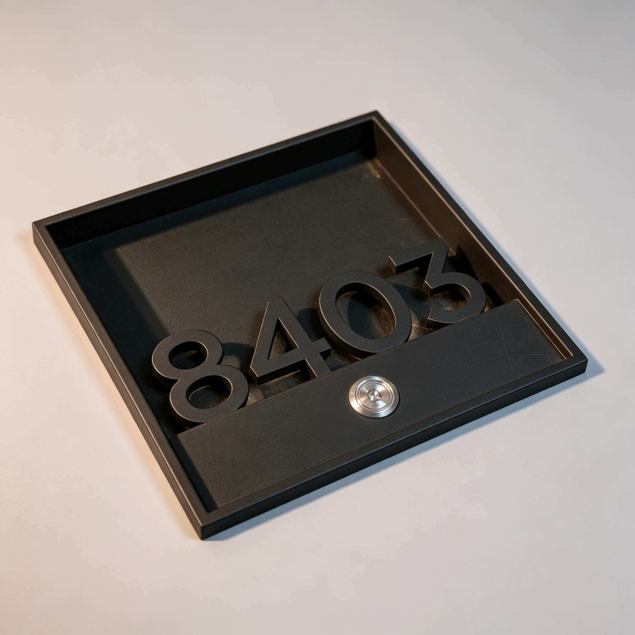 Black Framed Hotel Room Number Sign