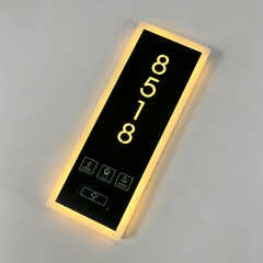 Vertical Border LED Backlit Room Number Door Plate