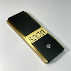 3D Raised Metal Room Number Door Sign With Doorbell