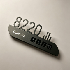 LED Backlit Hotel Room Number Door Sign With Touch Buttons