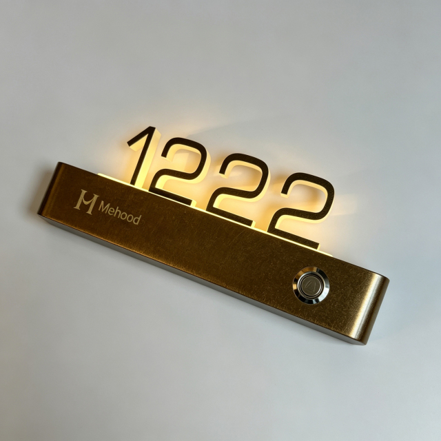 LED Backglow Hotel Room Number Sign With Doorbell